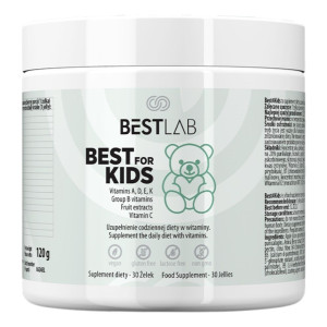 BestLab BestForKids, Żelki witaminowe dla dzieci jabłkowe - 30 żelek