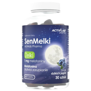 Activlab Pharma SenMelki Żelki z melatoniną, dzikie jagody - 30 żelek