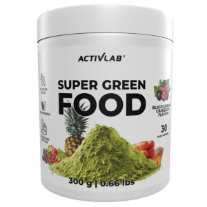 Activlab Super Green Food, czarna porzeczka-żurawina - 300 g