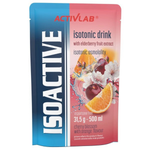 Activlab Isoactive Izotonik funkcjonalny z czarnym bzem, kwiat wiśni z pomarańczą - 31,5 g
