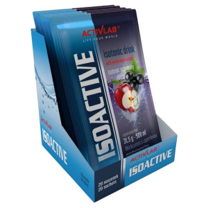 Activlab Isoactive Izotonik funkcjonalny z Yerba Mate, czarna porzeczka z jabłkiem - 20 saszetek