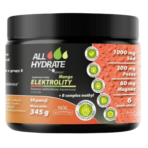 Aliness ALLHydrate Elektrolity + B-Complex Methyl, mango - 345 g