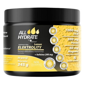 Aliness ALLHydrate Elektrolity + Kofeina 200 mg, cytryna - 345 g