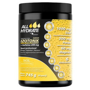 Aliness ALLHydrate Izotonik + kofeina, cytryna - 745 g