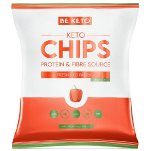 BeKeto Keto Chipsy Świeża czerwona papryka - 30 g