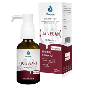 Avitale Naturalna witamina D3 Vegan - 30 ml