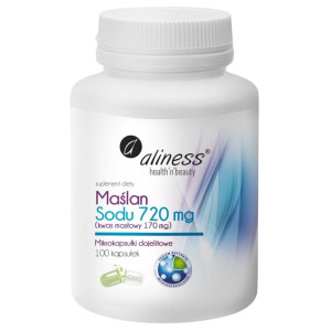Aliness Maślan Sodu 720 mg - 100 kapsułek