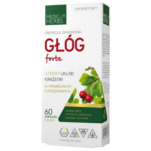 Medica Herbs Głóg  Forte 520 mg - 60 kapsułek