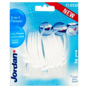 Jordan Folsser 3w1 Nić, wykałaczka i czyścik do języka - 36 sztuk