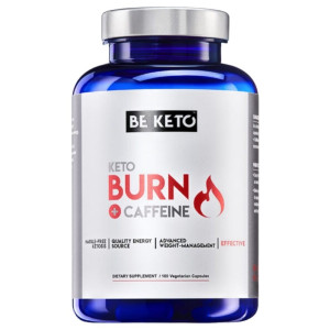 BeKeto Keto Burn z Kofeiną, Spalacz tłuszczu - 180 kapsułek