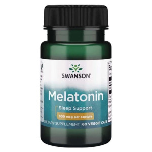 Swanson Melatonina 500 mcg - 60 kapsułek