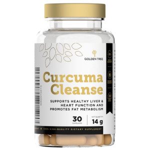 Golden Tree Curcuma Cleanse, Kurkuma CurQreal - 30 kapsułek