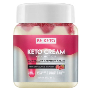 BeKeto Keto Krem Biała czekolada & Malina z olejem MCT - 250 g