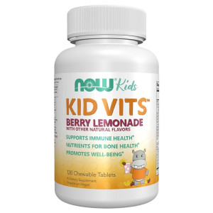 Now Foods Kid Vits (multiwitamina dla dzieci), lemoniada jagodowa - 120 pastylek