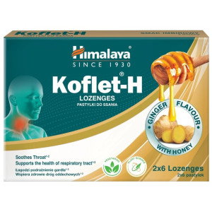 Himalaya Koflet-H imbir - 12 pastylek do ssania