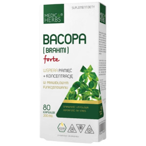 Medica Herbs Bacopa (Brahmi) Forte 200 mg - 80 kapsułek