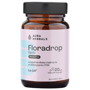 Aura Herbals Floradrop Femi, Probiotyk dla kobiet - 20 kapsułek