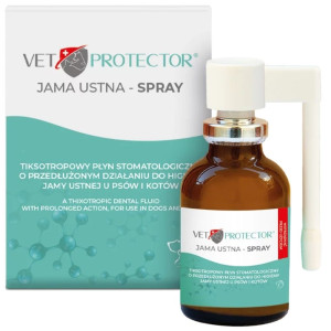 JM Sante Vet Protector Jama Ustna Spray Płyn do jamy ustnej dla psa i kota - 30 ml
