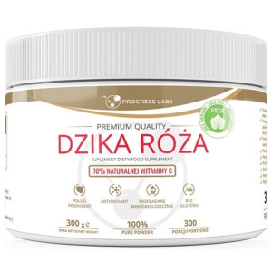 Progress Labs Dzika róża, Naturalna witamina C - 300 g