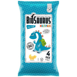 McLloyd's BioSaurus Chrupki kukurydziane bezglutenowe, sól morska - 4x15 g