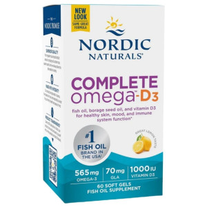 Nordic Naturals Complete Omega-D3, cytryna - 60 kapsułek