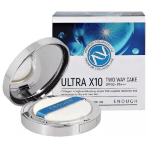 Enough Puder matujący z SPF50+ Ultra X10 Two Way Cake odcień 21