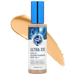 Enough Ultra X10 Cover Up Nawilżający podkład z SPF50+ odcień 23 - 100 g