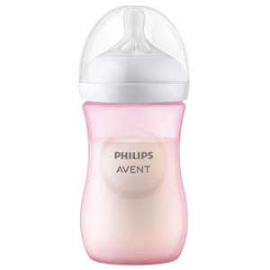 Philips Avent Responsywna butelka Natural dla niemowląt, różowa - 260 ml