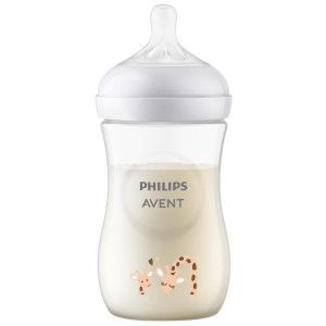 Philips Avent Responsywna butelka Natural dla niemowląt, żyrafka - 260 ml