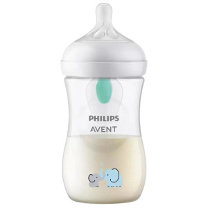 Philips Avent Responsywna butelka Natural z wentylem antykolkowym AirFree, słoń - 260 ml