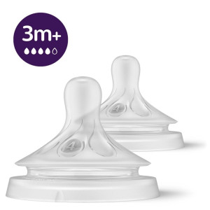 Philips Avent Responsywny Smoczek Natural z szybkim przepływem - 2 sztuki
