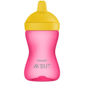 Philips Avent Kubek z twardym ustnikiem, różowy - 300 ml