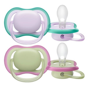 Philips Avent Ultra Air Smoczek, 0-6 m, Girl - 2 sztuki