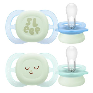Philips Avent Ultra Start na Noc, Smoczek świecący w ciemności, 0-2 m - 2 sztuki