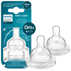 Philips Avent Smoczek antykolkowy 0 m+ - 2 sztuki