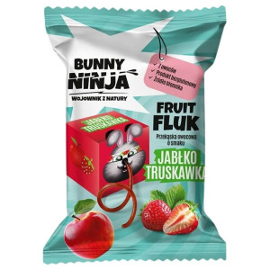 Bunny Ninja Fruit Fluk Przekąska owocowa jabłko-truskawka - 15 g