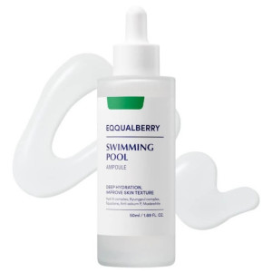 Eqqualberry Swimming Pool Kojąco-nawilżająca ampułka ze skwalanem - 50 ml
