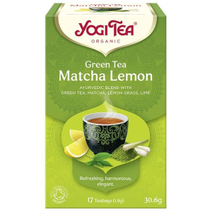 Yogi Tea Green Tea Matcha Lemon Herbatka z Matchą, trawą cytrynową i limonką - 17 saszetek
