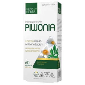 Medica Herbs Piwonia 600 mg - 60 kapsułek
