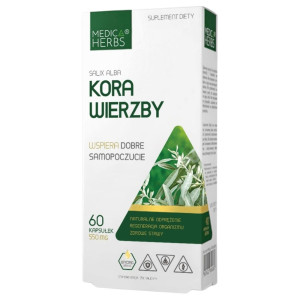 Medica Herbs Kora Wierzby 550 mg - 60 kapsułek