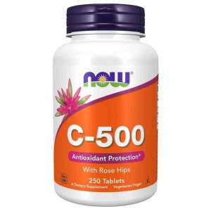 Now Foods Witamina C 500 mg z Dziką różą - 250 tabletek