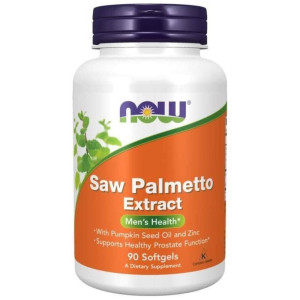 Now Foods Palma Sabałowa 80 mg z cynkiem i pestkami dyni - 90 kapsułek