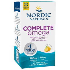 Nordic Naturals Complete Omega 3,6,9, cytryna - 180 kapsułek