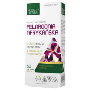 Medica Herbs Pelargonia Afrykańska 450 mg - 60 kapsułek