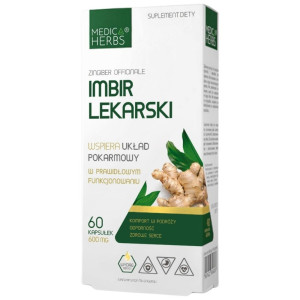 Medica Herbs Imbir Lekarski 600 mg - 60 kapsułek