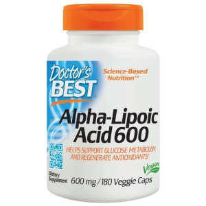 Doctor's Best Kwas Alfa liponowy 600 mg - 180 kapsułek