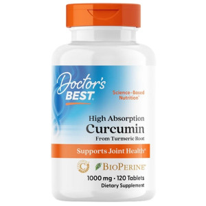 Doctor's Best Kurkumina (Curcumin C3 Complex) 1000 mg i BioPerine - 120 tabletek