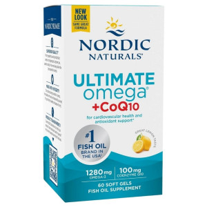 Nordic Naturals Ultimate Omega 1280 mg + CoQ10 100 mg, cytryna - 60 kapsułek