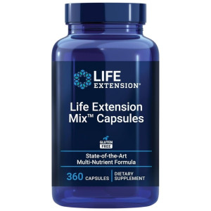 Life Extension Mix Capsules, Kompleks witamin, minerałów, warzyw i owoców - 360 kapsułek