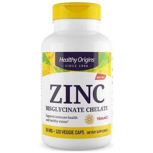 Healthy Origins Cynk, Bisglicynian cynku 50 mg - 120 kapsułek